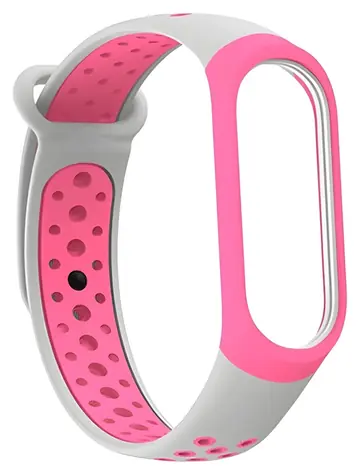 Beline Silikonarmband, rosa-grau / Ersatzarmband / für XIAOMI Mi Band 3/4 / Silikon