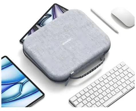 USAMS JX Serie grau / Tablet-Hülle / 14,6" / Buchdesign / Magnetverschluss
