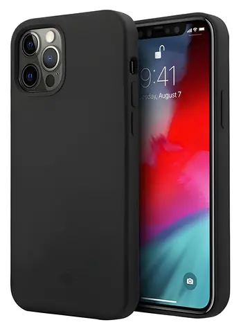 Mini MIHCP12LSLTBK schwarz / Schutzhülle / Apple iPhone 12 Pro Max 6,7" / Silikon Ton-in-Ton / TPU/PC