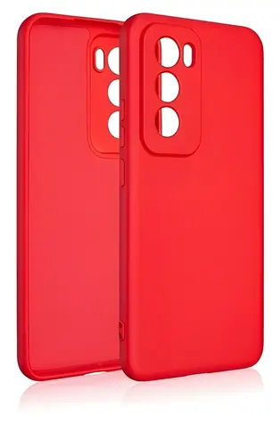 Beline Silikonhülle für Oppo Reno 12 Pro 5G rot / Hülle / Silikon / Textilfutter