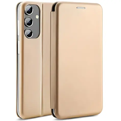 Beline Book Magnetische Goldhülle für Samsung Galaxy A04s / Klapphülle / Magnetverschluss