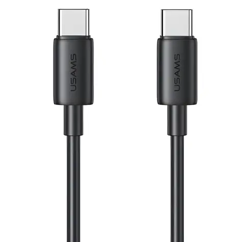 USAMS SJ711USB01 schwarz / Datenkabel / USB-C - USB-C / PD 60W / 1 m
