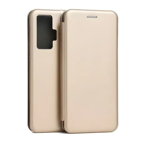 Beline Book Magnetic Gold / Hülle / Vivo X51 / Mit Kartenfach / Ständer