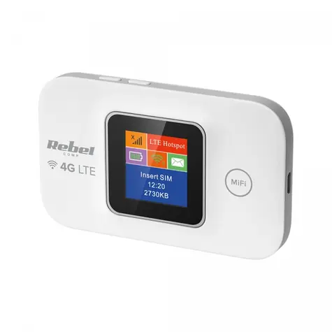 MiFi 4G LTE Router, weiß / Router / Wi-Fi 4 150 Mbit/s / SIM-Kartensteckplatz / microSD-Kartensteckplatz bis zu 32 GB / Akkulaufzeit 5 Stunden