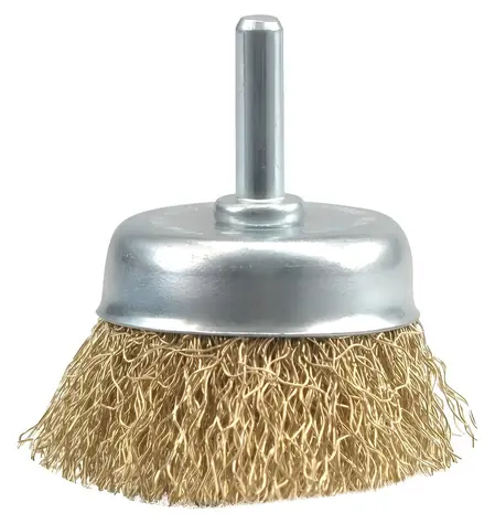 Vorel Drahtbürstenkopf für Bohrmaschine 50 mm / Drahtbürstenkopf / Messingbeschichteter Draht