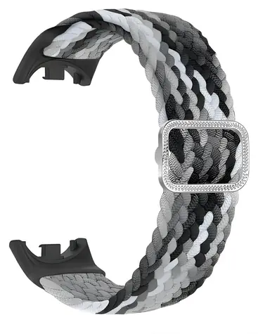 Beline Nylonarmband für XIAOMI SMART Band 8/9/10, schwarz-weiß / Armband für XIAOMI SMART Band / Nylon