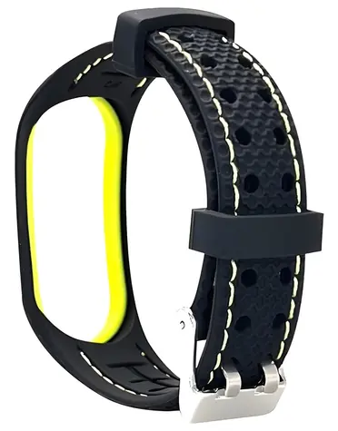 Beline Sportarmband für XIAOMI Mi Band 7, schwarz-grün / Ersatz-Silikonarmband