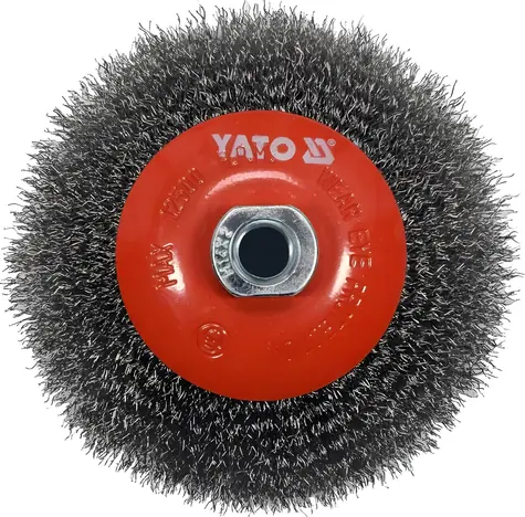 YATO Drahtbürstenseite M14 x 125 mm Inox / Drahtbürstenseite / M14 x 125 mm / Inox