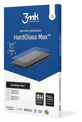 3mk HardGlass Max XIAOMI 12 Lite Schwarz / Gehärtetes Glas / Vollflächig / 9H / 0,3 mm