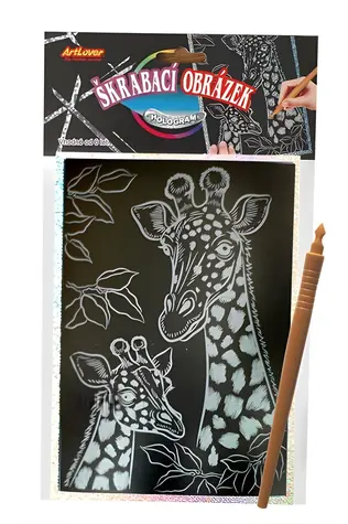 Rubbelbild Giraffe / Holografisch / 20x15 cm