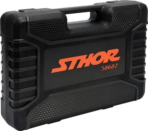 STHOR Gola Steckschlüsselsatz 1/2", 94-teilig / Chrom-Vanadium-Stahl / Koffer