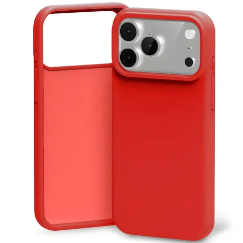 Rote Silikonhülle von Mercury / Schutzhülle / Apple iPhone 17 Pro Max / Silikon