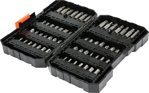 STHOR Bit-Set 1/4" 56-teilig / Bit-Set / Chrom-Vlies-Stahl / Kunststoffkoffer