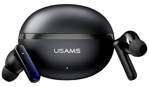 USAMS Echo E02 schwarz / Kabellose TWS-Kopfhörer / Bluetooth 5.3 / ANC / ENC