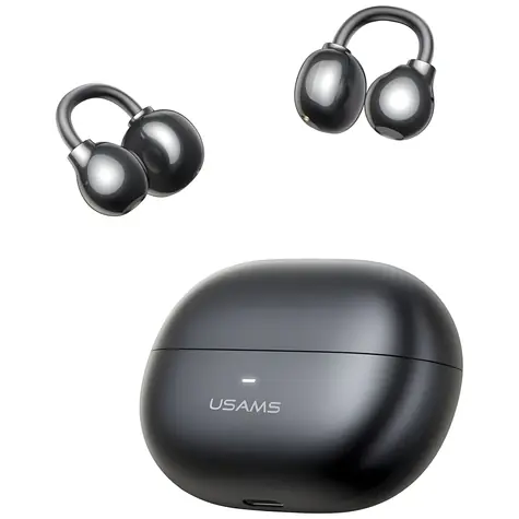 USAMS Echo R02 grau / Kopfhörer / Clip-On / Bluetooth 5.3
