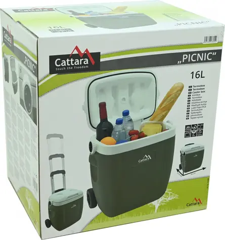 Cattara Picknickkorb / Thermobox / 16 l / mobil / Teleskopgriff