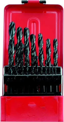 STHOR HSS Metallbohrer-Set, 19-teilig / Bohrer-Set / 1-10 mm / Metalldose