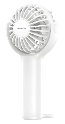 AWEI F42 weiß / Handventilator / USB-C / 1200 mAh / 3 Geschwindigkeitsstufen