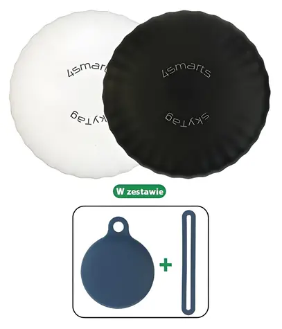 4smarts SkyTag Slim Set schwarz, weiß / Bluetooth-Ortungsgerät / Find My / MFi / CR2032