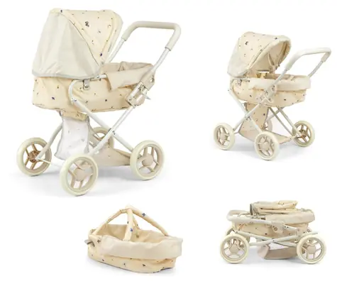 Milly Mally Puppenwagen Alice Nature / Puppenzubehör