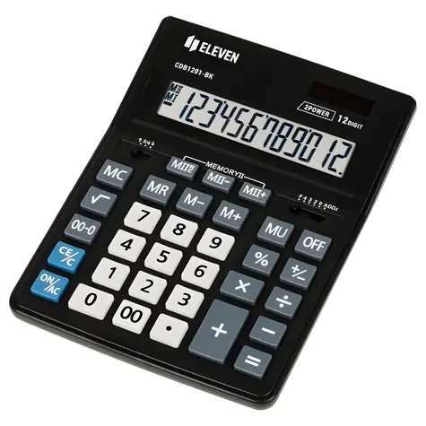 Eleven CDB 1201BK schwarz / Taschenrechner / Desktop