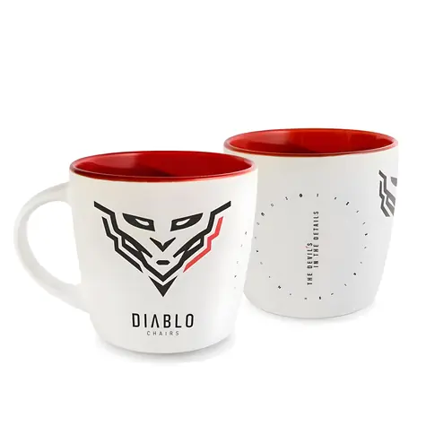 Diablo Chairs Becher weiß-rot / Becher / Keramik / 310 ml