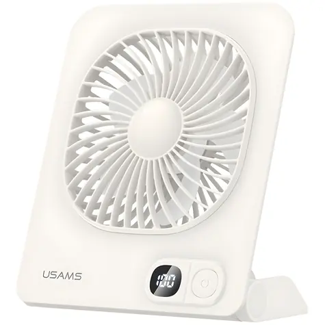 USAMS ZB363 weiß / Tischventilator / Magnetisch / 3 Geschwindigkeitsstufen / 2000 mAh