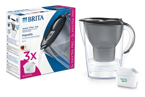 Brita Marella 2,4 l + 3x PRO Pure Performance Filter / Wasserfilterkanne / 2,4 l