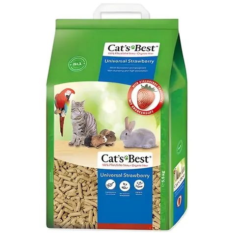 Cats Best Universal 10 l / Katzenstreu / Holzpellets / 5,5 kg / Erdbeerduft