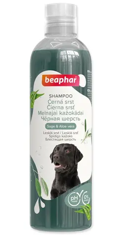 Beaphar Shampoo für schwarzes Fell 250 ml / Shampoo / pH-neutral / Salbei und Aloe Vera