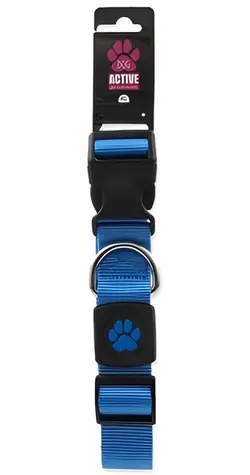 Aktives Hundehalsband Premium XL blau / Nylon / 51-78 cm / 38 mm