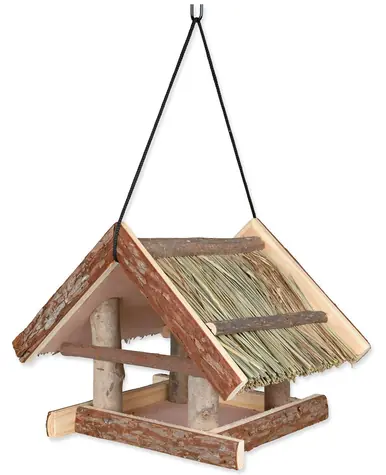 TRIXIE Natura Vogelfutterhaus für den Außenbereich / Holz / 25 x 25 x 25 cm
