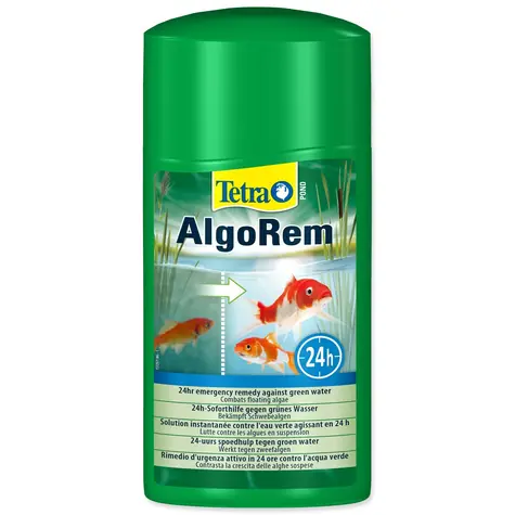 TETRA Pond AlgoRem Algenbekämpfungsmittel 1 l / Für Gartenteiche / Packung für 20.000 l Wasser / Schnell wirkend