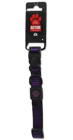 ACTIVE DOG Halsband, Strong M, lila / Für Hunde / Nylon / 2 x 34-49 cm