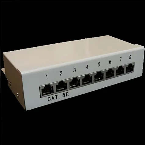 OEM Patchpanel-Box mit 8 Ports, Wandmontage / Patchpanel / 8 Ports / STP / Cat.5e / Aufputzmontage