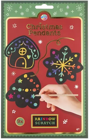 MOXY Rubbelbilder Weihnachten 9-teiliges Kreativset / ab 4 Jahren