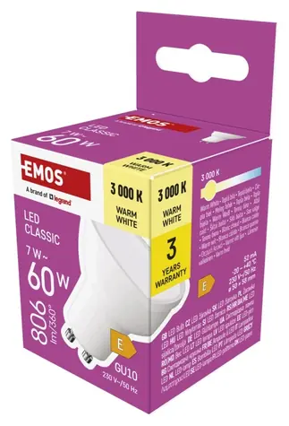 GP MET LED-Lampe MR16 GU10 7W 806lm warmweiß / Glühlampe / 3000K / 100° / Nicht dimmbar