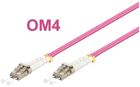 OEM -Optik-Patchkabel, Duplex, LC-LC, rosa / Optik-Patchkabel / 50/125 µm MM / OM4 / Duplex / 2 m