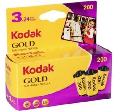 Kodak Gold 200 135/24 3 Stück / Farbnegativfilm / ISO 200 / 24 Aufnahmen
