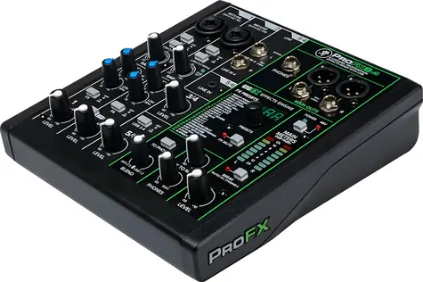 Mackie ProFX6v3 schwarz / Mischpult / 6 Kanäle / USB-C / Bluetooth / 48V Phantomspeisung