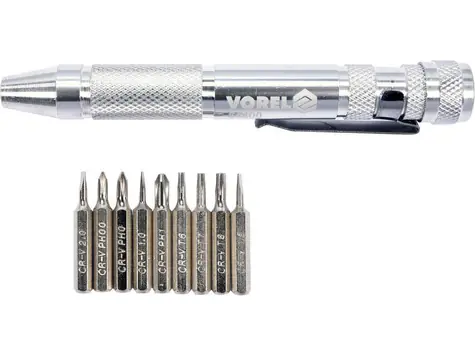 Vorel Schraubendreher-Set mit 10 Bits / Schraubendreher-Set / 10 Teile