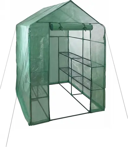 GARVIA Folienbuch PORRI / 143 x 143 x 195 cm / PE-Folie 135 g/m mit UV-Schutz / Metallrahmen