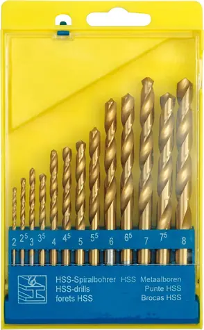 STHOR Metallbohrer-Set Titan 13-teilig / Bohrer