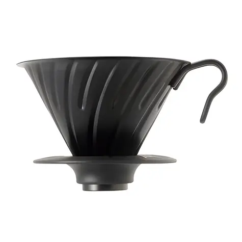 Hario V60-02, mattschwarz / Filterkaffeefilter / Edelstahl / Größe 2