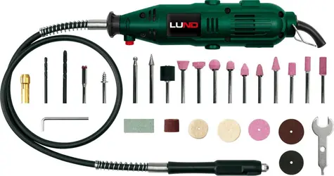 Lund Mini-Mühle 135 W / Multifunktionsmühle / 230 V / 10.000-35.000 U/min / 40-teiliges Zubehör