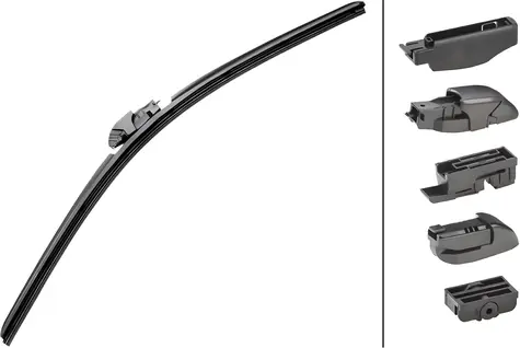 Hella Cleantech Scheibenwischer 475 mm / Graphit-Finish / Adapterset