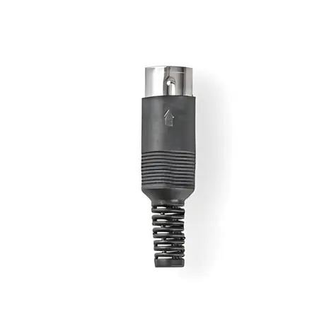 Nedis DIN-Stecker schwarz / Audiostecker / Stecker / Drehverschluss / vernickelt / 6,0 mm / 25 Stück