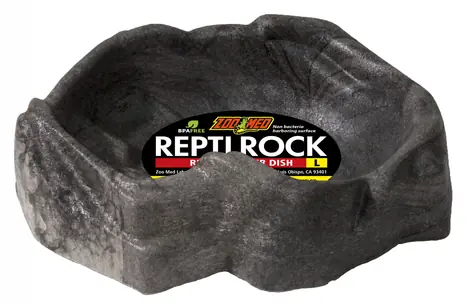 Zoomed Repti Rock Wasserschale L / Schale / Steinimitat / Recycelter Kunststoff / 6 x 18 x 23 cm