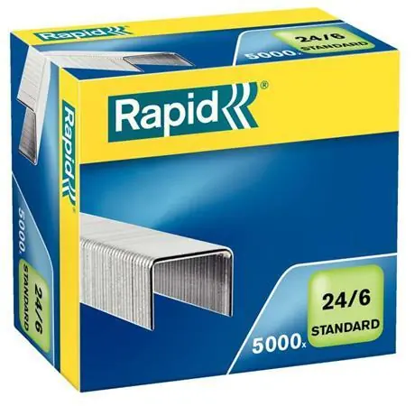 Rapid Standard 24/6 / Heftklammerdraht / 5000 Stück / Fußlänge 6 mm