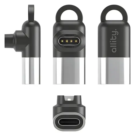 Allity AGA-161 Garmin/USB-C grau / Adapter / Zum Laden von Garmin Uhren / USB-C